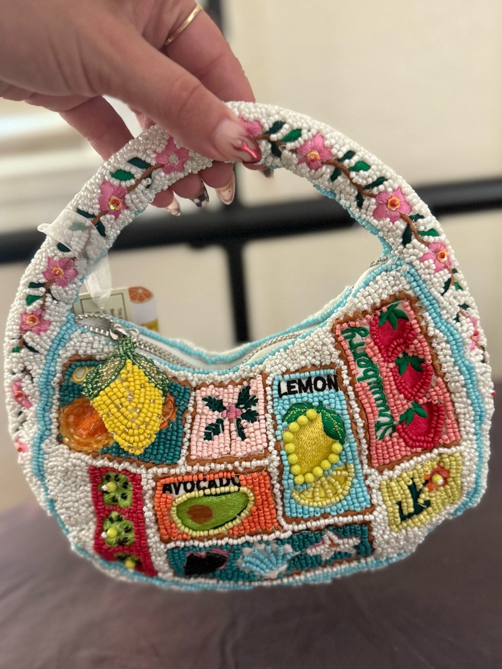 Beaded Summer Postcard Small Purse